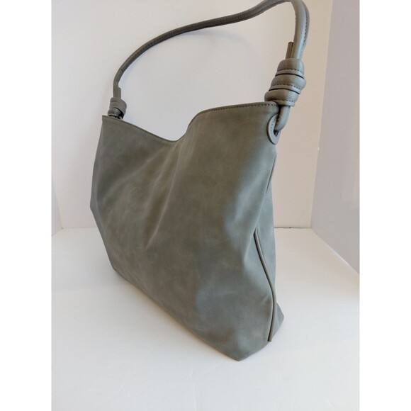 8 Other Reasons Gray Slouchy Lined Faux Leather Shoulder Bag - Picture 2 of 10